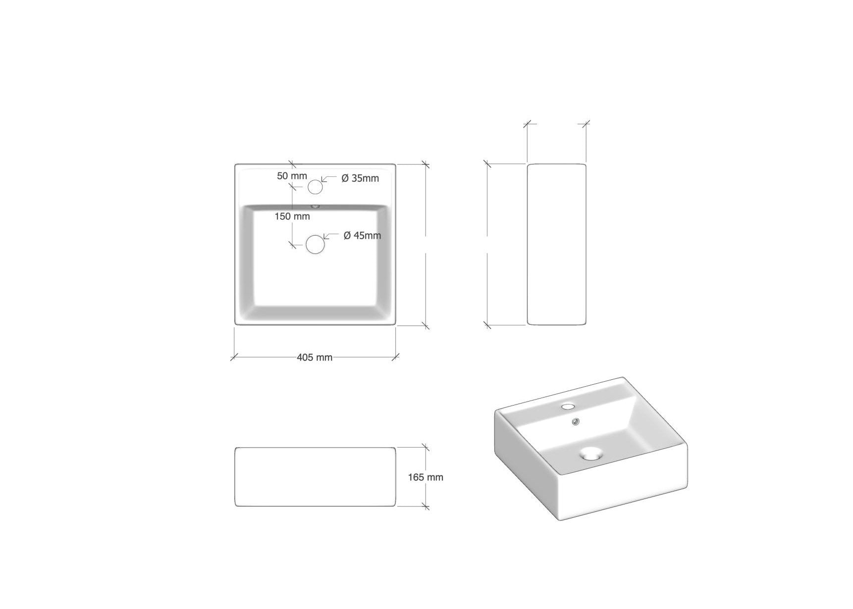 Composizione doppio lavabo 8 pezzi AURORA bianco