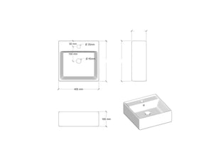 Composizione doppio lavabo 8 pezzi AURORA bianco