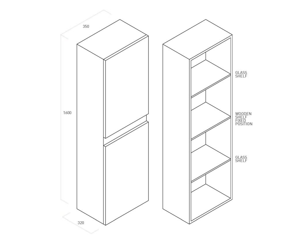 Colonna AURORA rovere miele