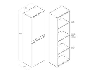 Colonna AURORA rovere miele