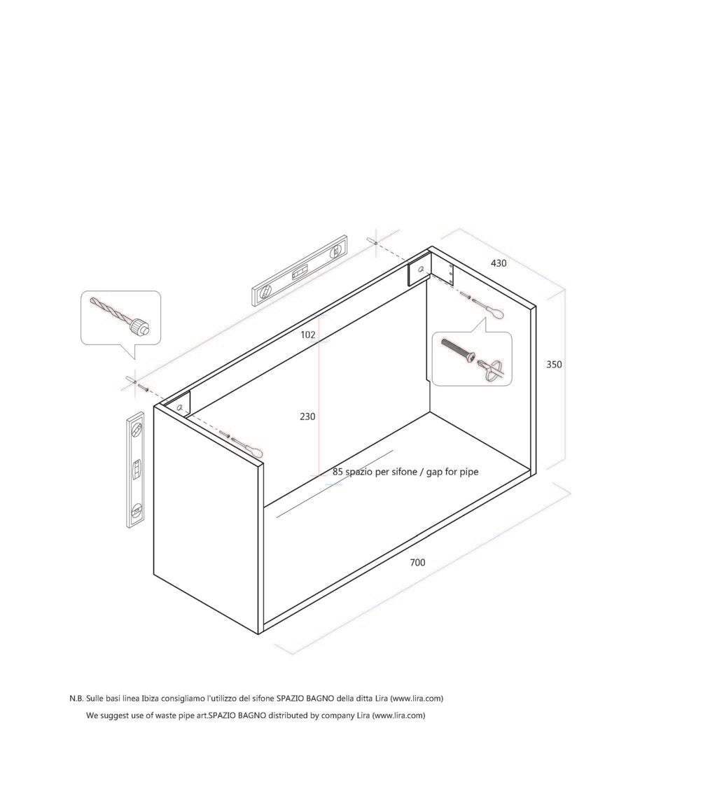 Composizione 8 pezzi AURORA rovere cenere