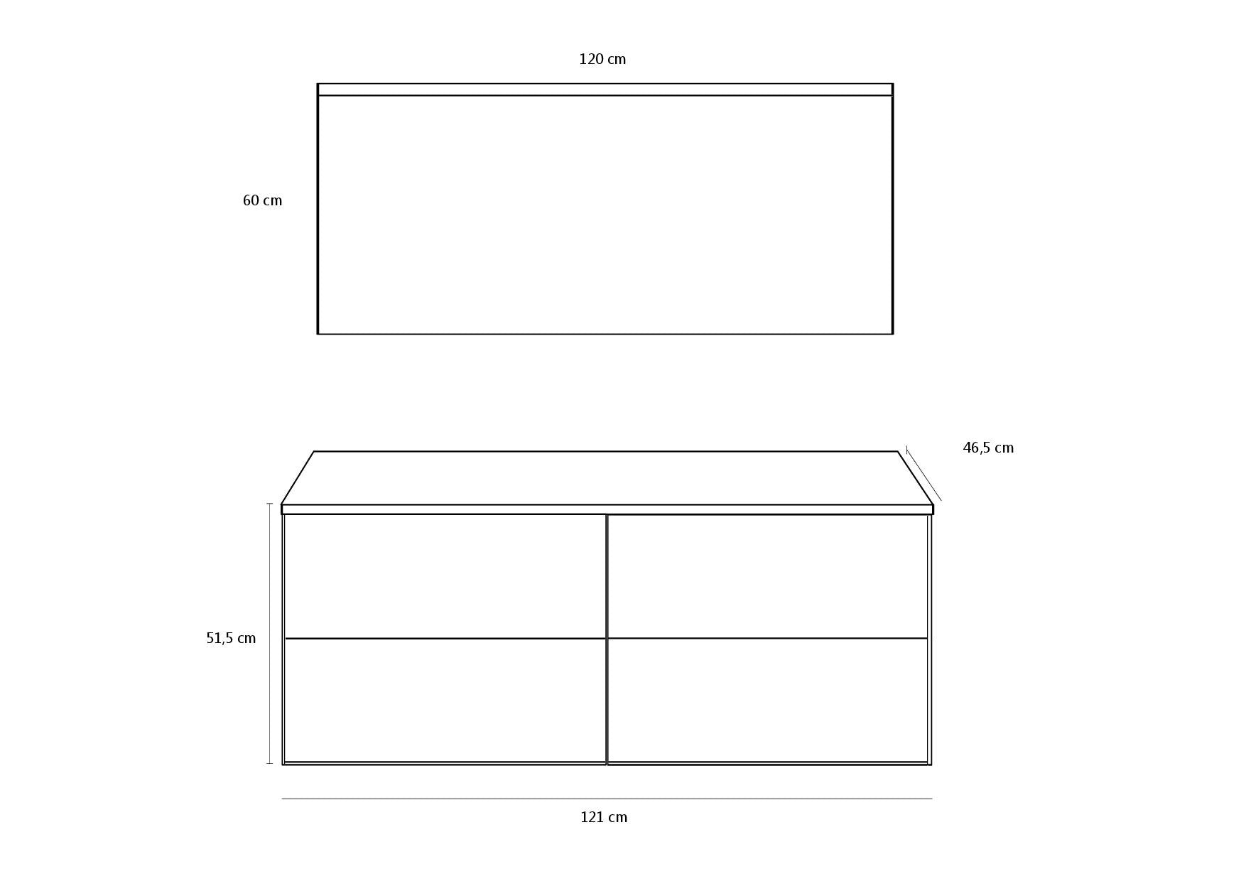 Composizione doppia vasca 4 pezzi IGEA rovere alaska