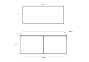 Composizione doppia vasca 4 pezzi IGEA rovere alaska