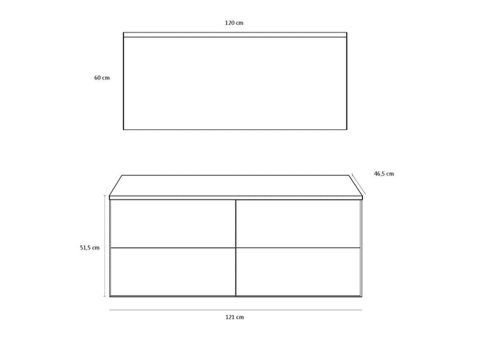 Mobile bagno composizione doppia vasca 4 pezzi IGEA colore ossido