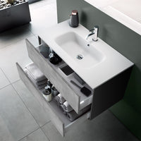 Mobile bagno composizione 4 pezzi L.71 P.46,5 H.190 cm IGEA colore cemento