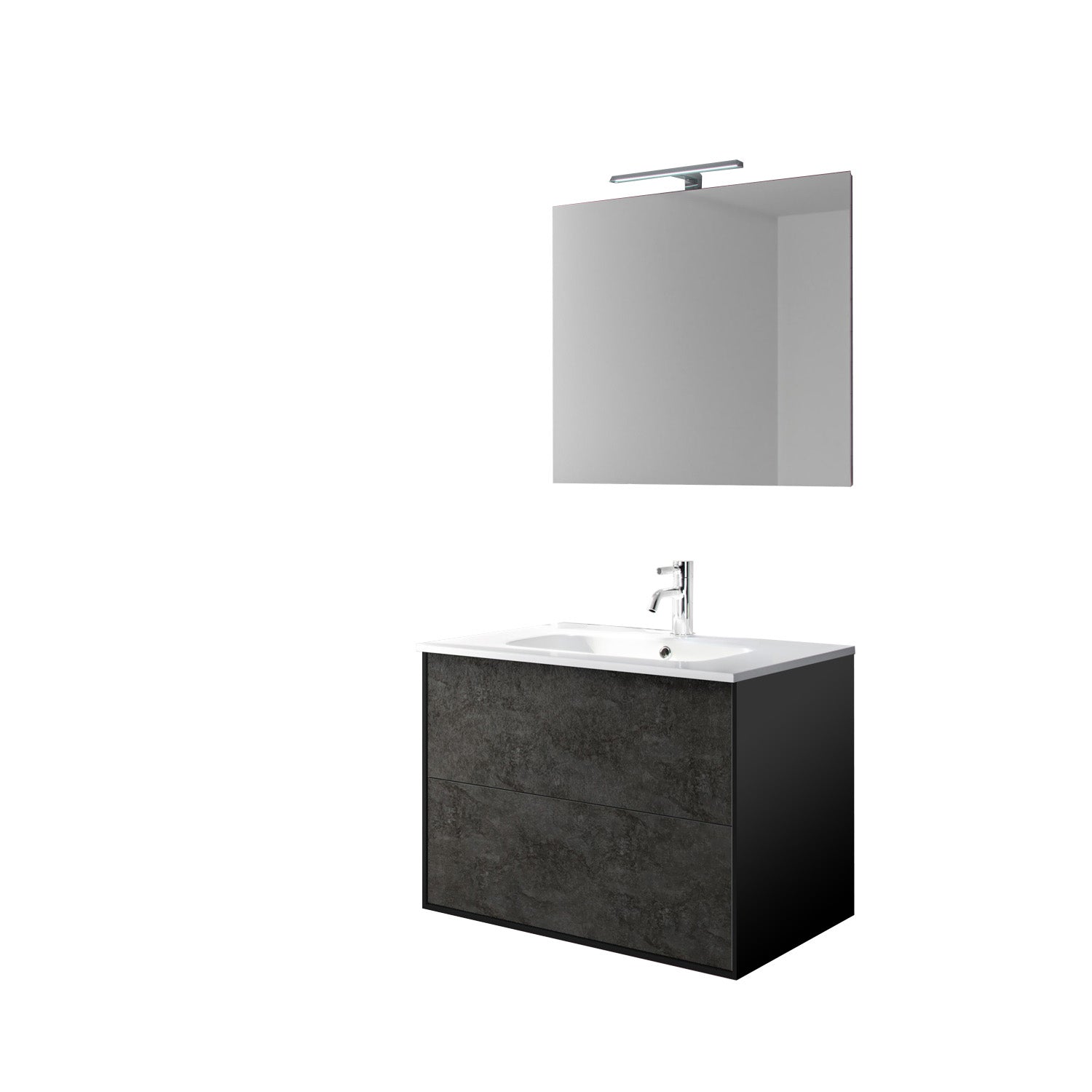 Mobile bagno composizione 4 pezzi L.71 P.46,5 H.190 cm IGEA colore ossido