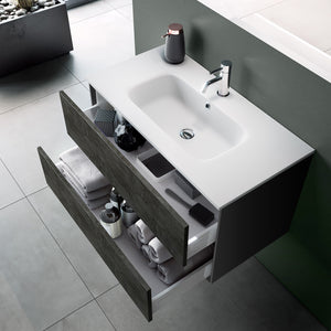 Mobile bagno composizione 4 pezzi L.71 P.46,5 H.190 cm IGEA colore ossido