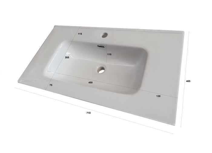 Mobile bagno composizione 4 pezzi L.71 P.46,5 H.190 cm IGEA colore rovere cenere