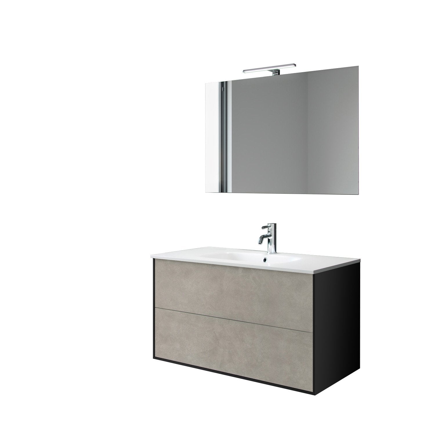 Mobile bagno composizione 4 pezzi L.91 P.46,5 H.190 cm IGEA colore avana