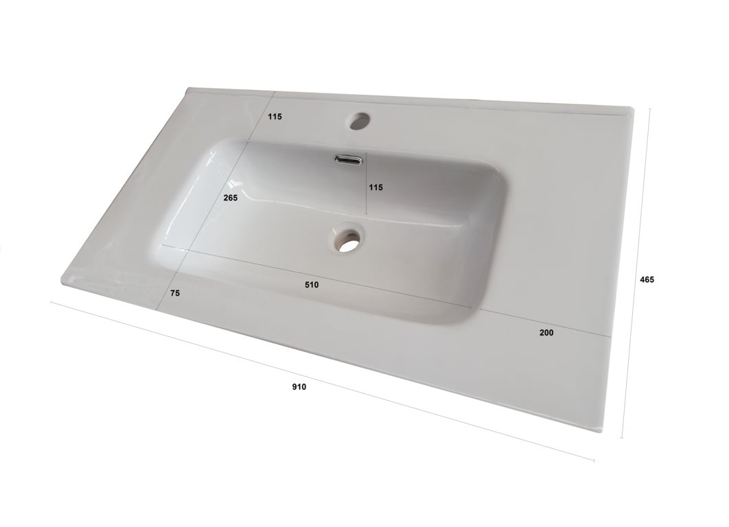 Mobile bagno composizione 4 pezzi L.91 P.46,5 H.190 cm IGEA colore avana