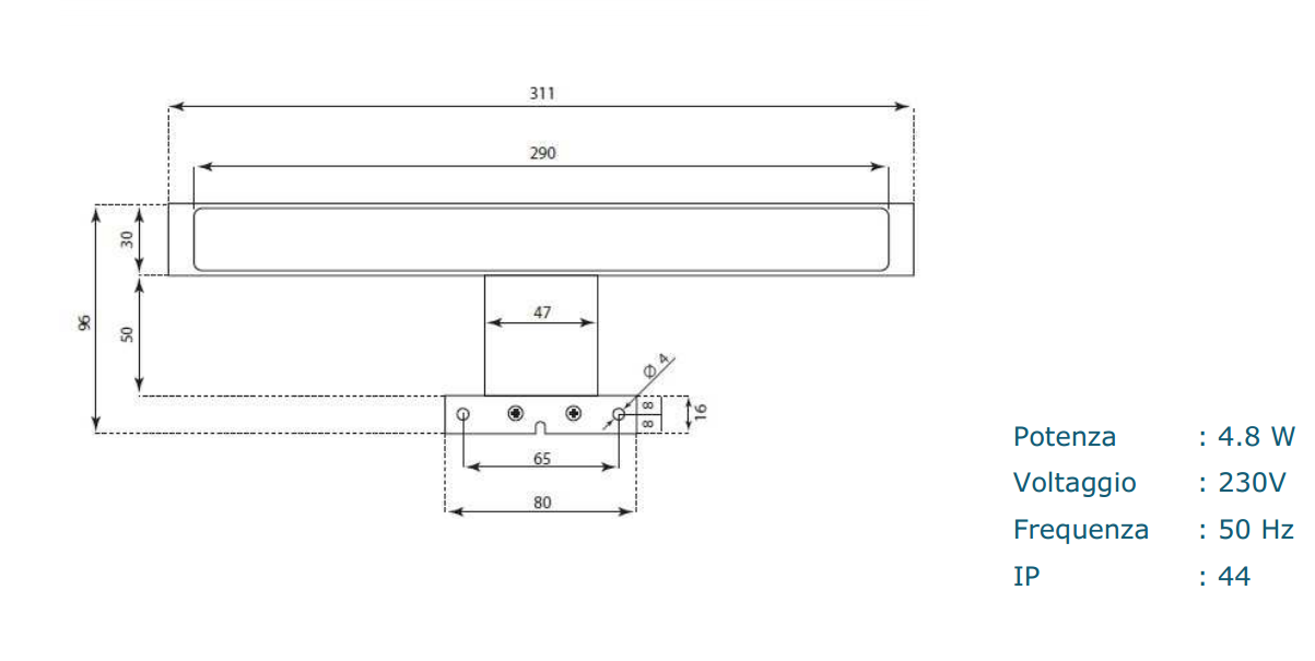 Composizione 4 pezzi IGEA testa di moro_121x46,5x190