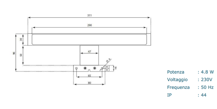 Composizione vasca DX 4 pezzi IGEA pino artico