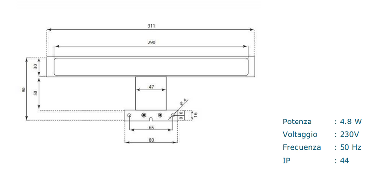 Composizione 4 pezzi IGEA testa di moro_121x46,5x190