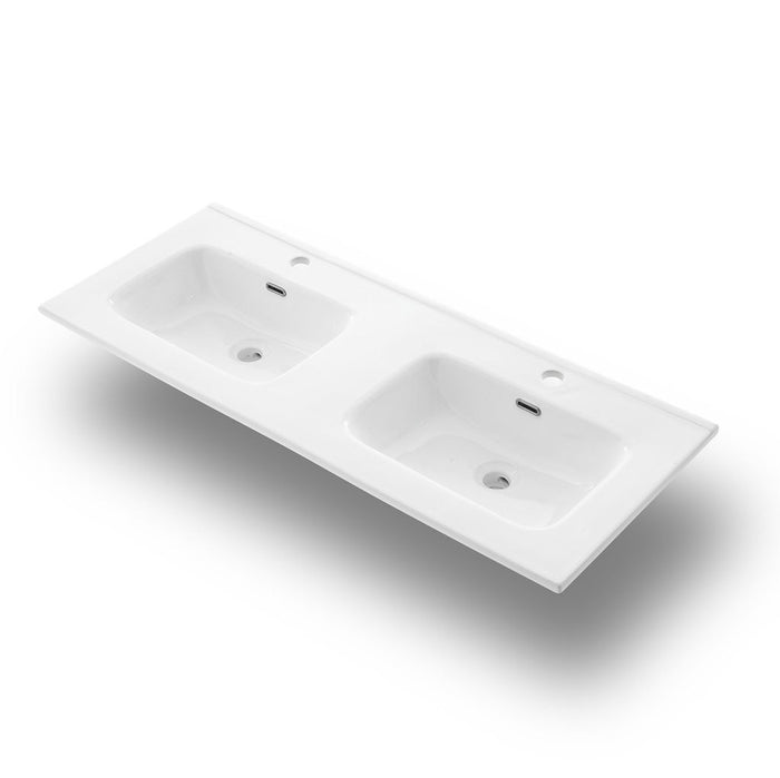 Mobile bagno composizione doppia vasca 4 pezzi IGEA colore bianco