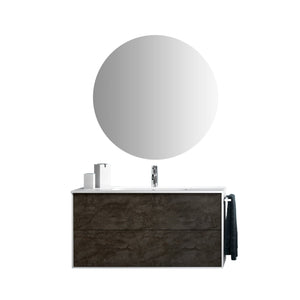 Mobile bagno composizione 4 pezzi L.101 P.46,5 H.190 cm IGEA colore ossido