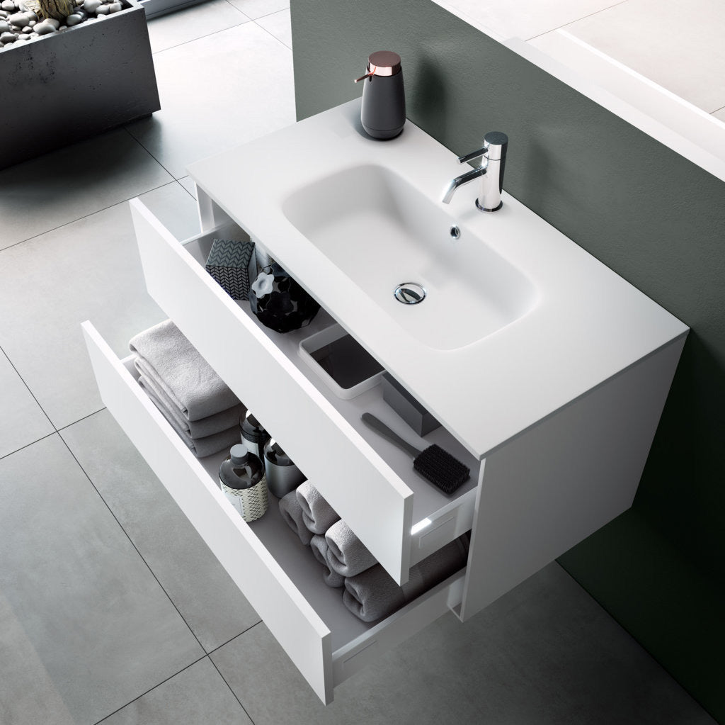 Mobile bagno composizione 3 pezzi IGEA colore bianco opaco