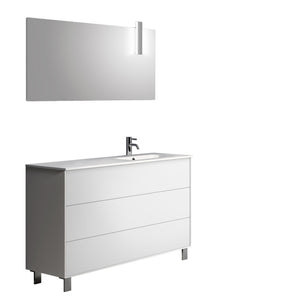 Mobile bagno composizione vasca DX 4 pezzi L.121 P.46,5 H.190 cm IGEA colore bianco opaco