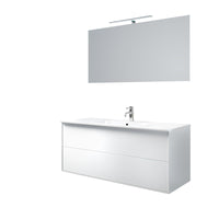 Mobile bagno composizione 4 pezzi L.121 P.46,5 H.190 cm IGEA colore bianco opaco