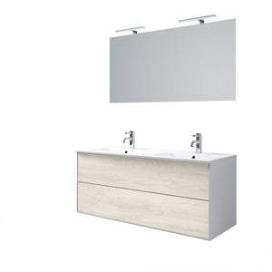 Mobile bagno composizione doppia vasca 5 pezzi IGEA colore rovere alaska