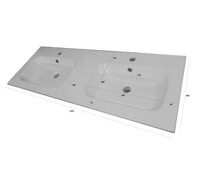 Mobile bagno composizione doppia vasca 5 pezzi IGEA colore rovere alaska