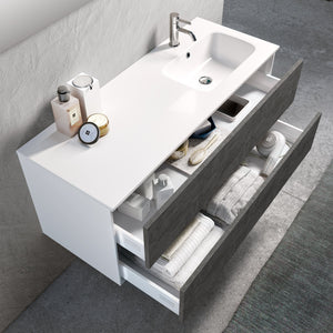 Mobile bagno composizione vasca DX 4 pezzi IGEA colore ossido