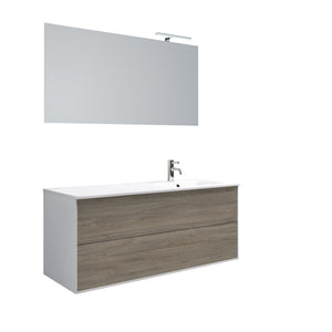 Mobile bagno composizione vasca DX 4 pezzi IGEA colore rovere cenere