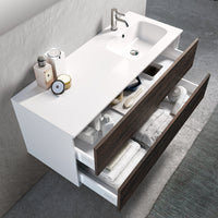 Mobile bagno composizione vasca DX 4 pezzi IGEA colore testa di moro