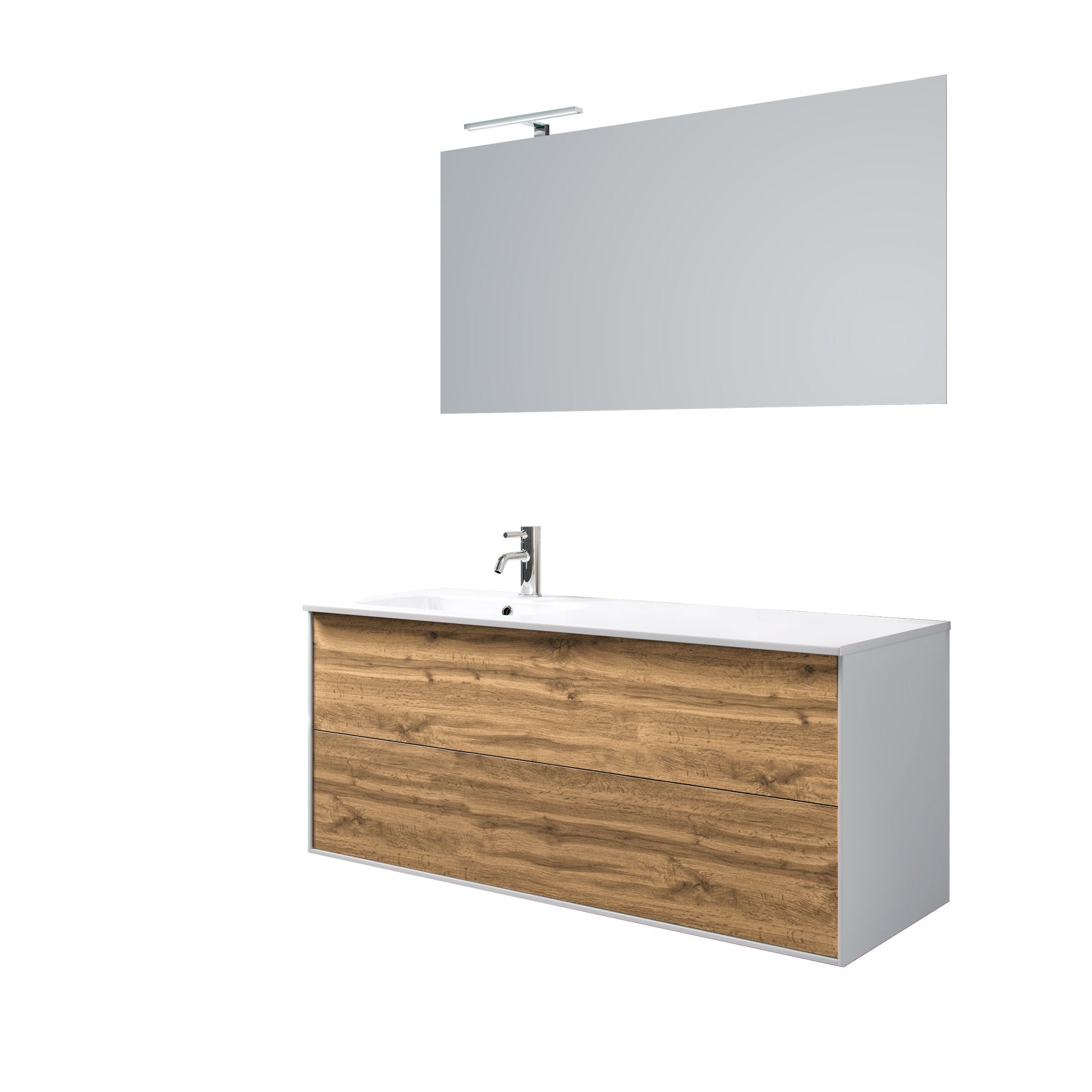 Mobile bagno composizione vasca SX 4 pezzi IGEA colore rovere miele