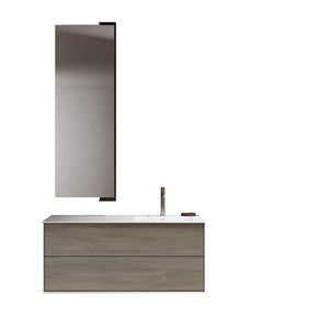 Mobile bagno composizione 3 pezzi L.120 P.45 H.190 cm IGEA colore rovere cenere