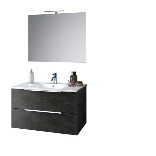 Mobile bagno composizione 4 pezzi L.81 P.46,5 H.190 cm LARISSA colore ossido 