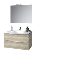 Mobile bagno composizione 4 pezzi L.91 P.46,5 H.190 cm LARISSA colore pino artico 