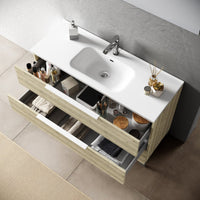 Mobile bagno composizione 4 pezzi L.91 P.46,5 H.190 cm LARISSA colore pino artico 