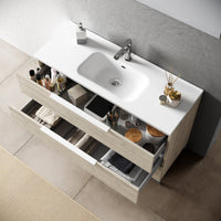 Mobile bagno composizione 4 pezzi L.91 P.46,5 H.190 cm LARISSA colore sherwood