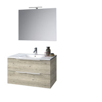 Mobile bagno composizione 4 pezzi L.101 P.46,5 H.190 cm LARISSA colore pino artico 