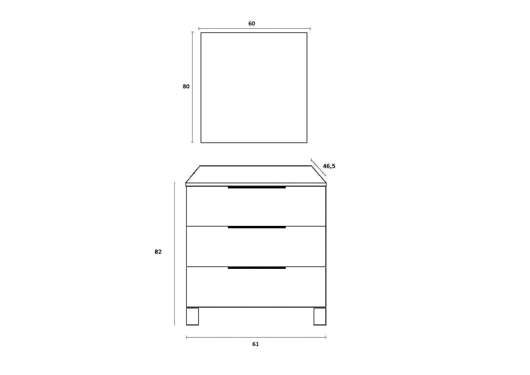 Mobile bagno composizione 4 pezzi L.61 P.46,5 H.190 cm LARISSA colore cemento