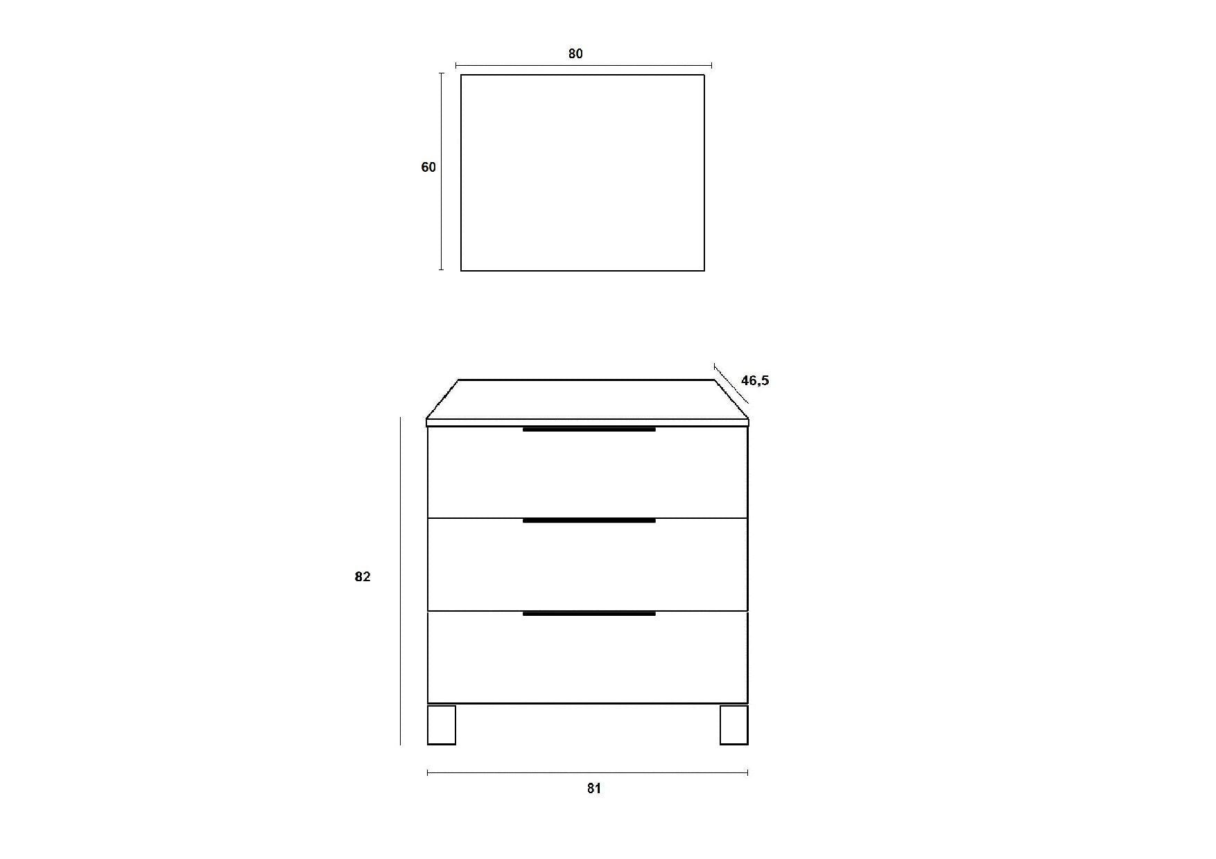 Mobile bagno composizione 4 pezzi L.81 P.46,5 H.190 cm LARISSA colore cemento