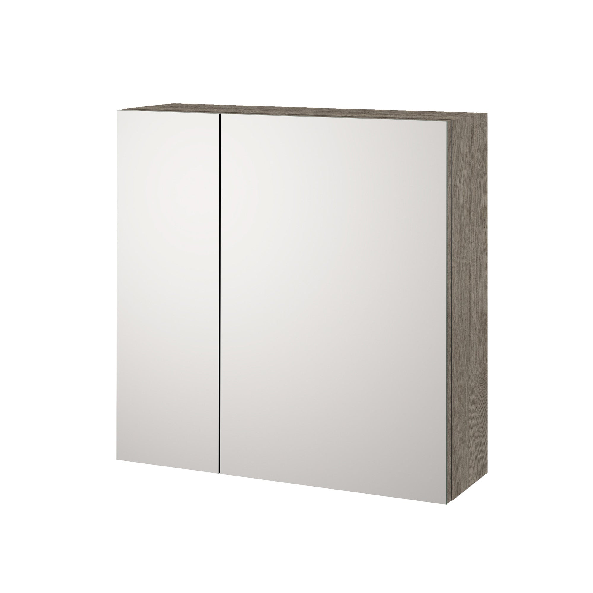 Specchio Contenitore 2 ante VANITY-S rovere cenere in melaminico e vetro e metallo