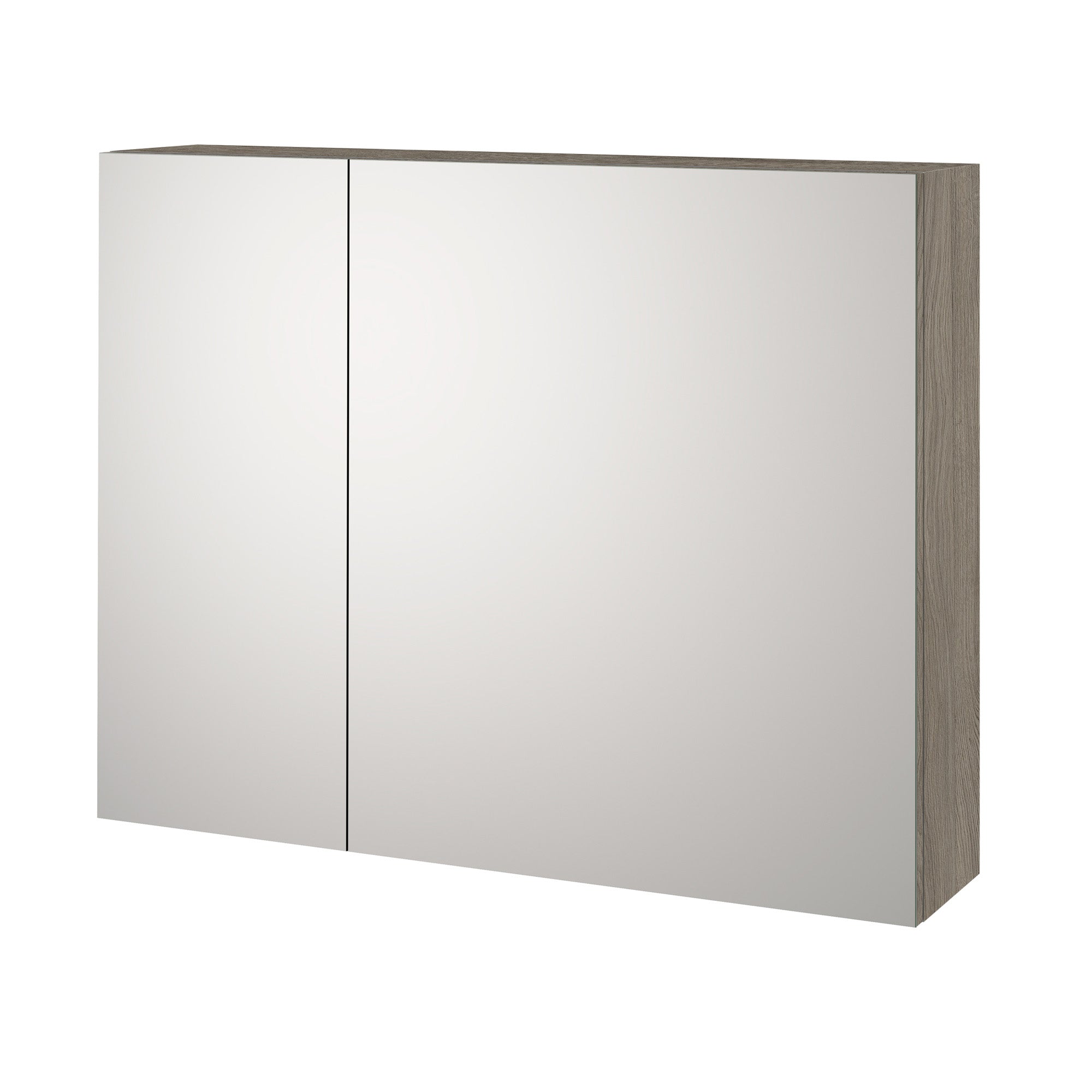 Specchio Contenitore 2 ante VANITY-S rovere cenere in melaminico e vetro e metallo