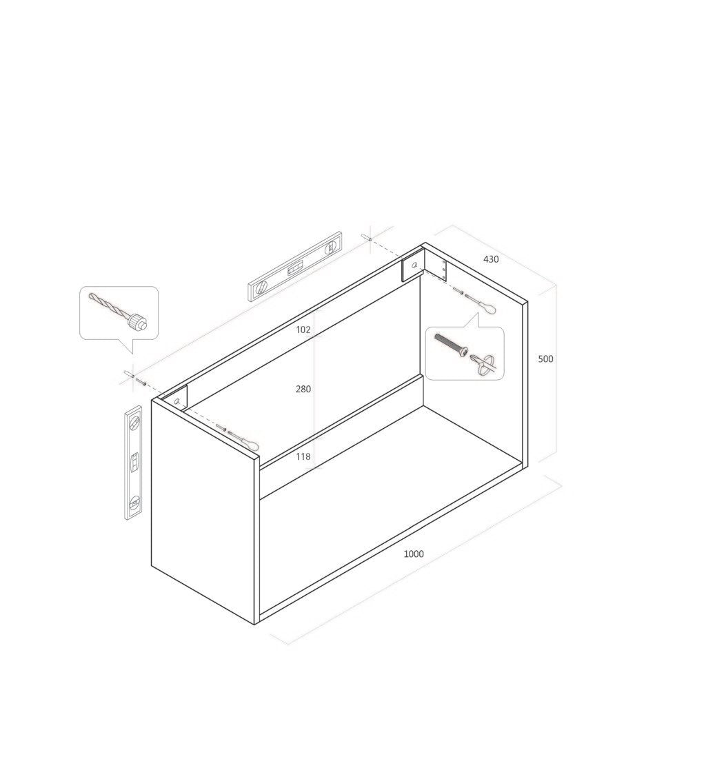 Composizione 4 pezzi NETTUNO rovere alaska