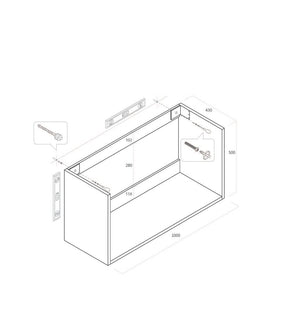 Composizione 4 pezzi NETTUNO rovere alaska