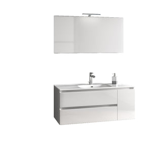 Mobile bagno composizione 4 pezzi NETTUNO colore bianco lucido