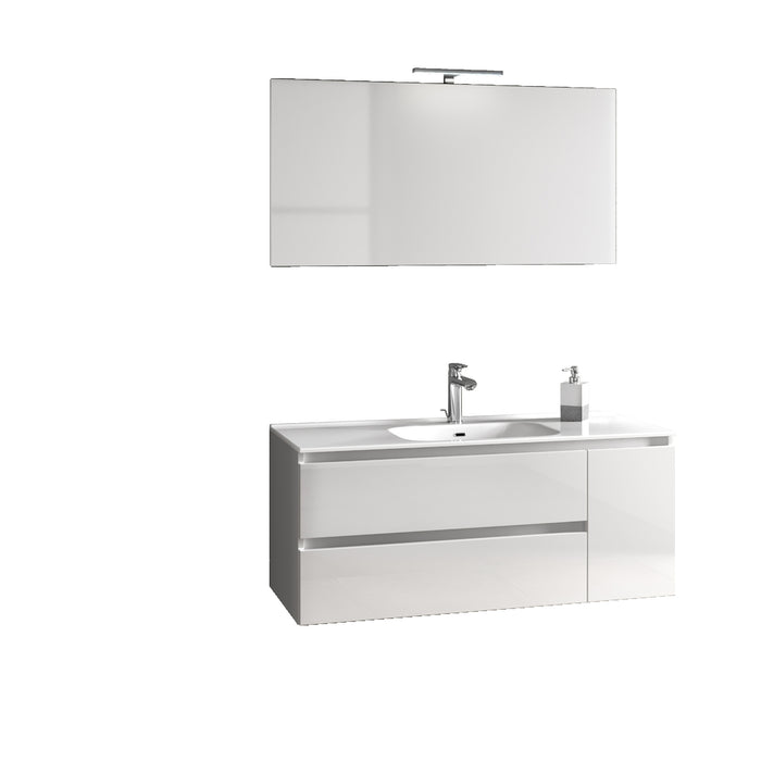 Mobile bagno composizione 4 pezzi NETTUNO colore bianco lucido