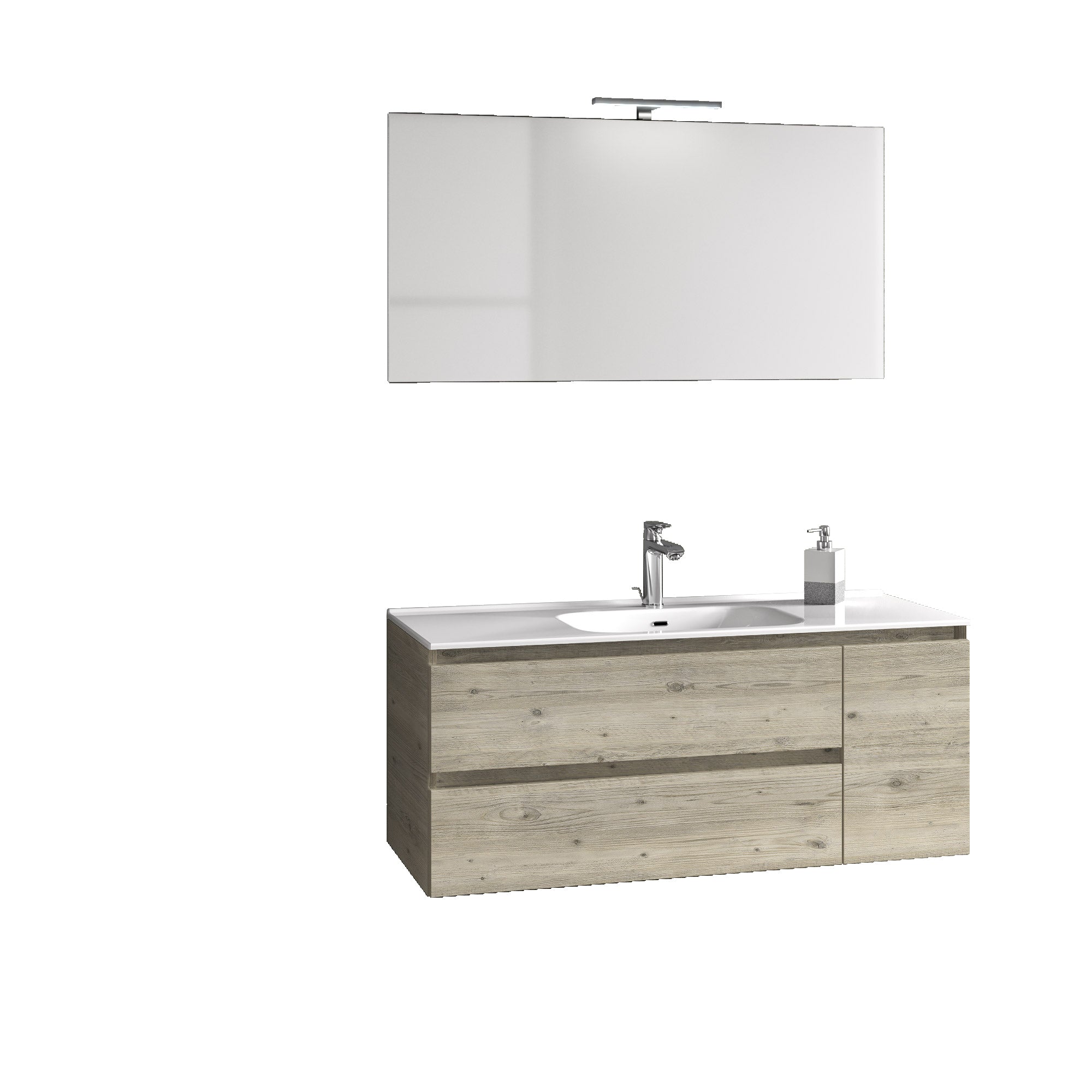 Mobile bagno composizione 4 pezzi NETTUNO colore pino artico