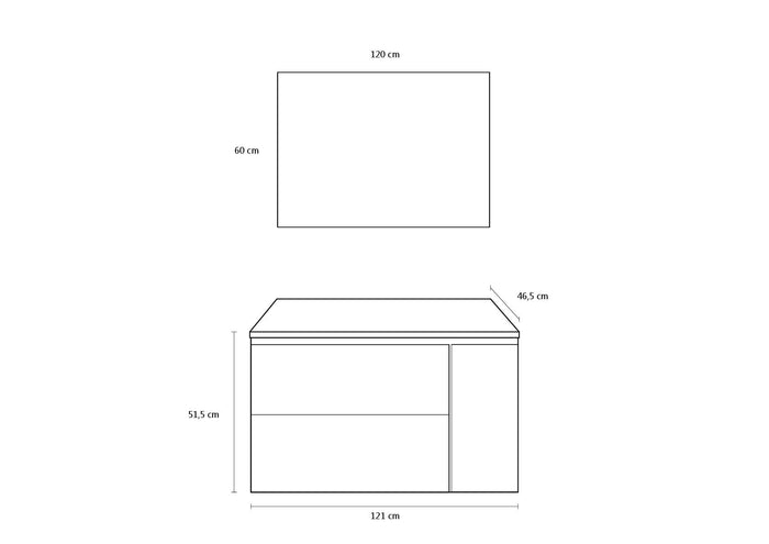 Mobile bagno composizione 4 pezzi NETTUNO colore rovere cenere