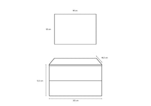 Mobile bagno composizione 4 pezzi L.101 P.46,5 H.190 cm PLUTONE colore marrone pietra