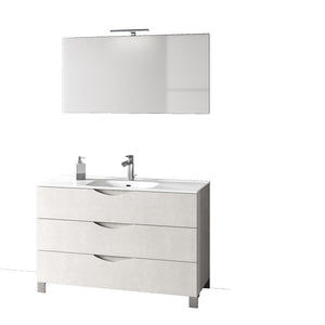 Mobile bagno composizione 4 pezzi L.121 P.46,5 H.190 cm PLUTONE colore bianco