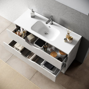 Mobile bagno composizione 4 pezzi L.121 P.46,5 H.190 cm PLUTONE colore marrone