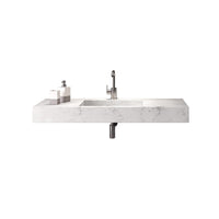 Top vasca integrata 120 ASTRA carrara