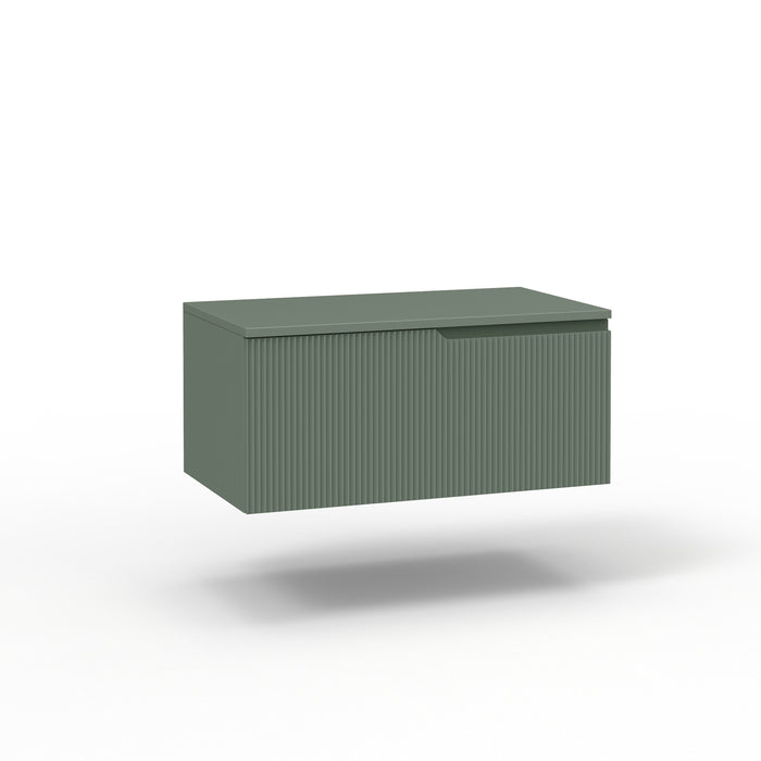 Base con top 1 cestone VENERE verde salvia_80x45x37