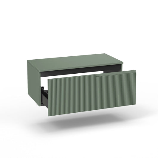 Base con top 1 cestone VENERE verde salvia_80x45x37